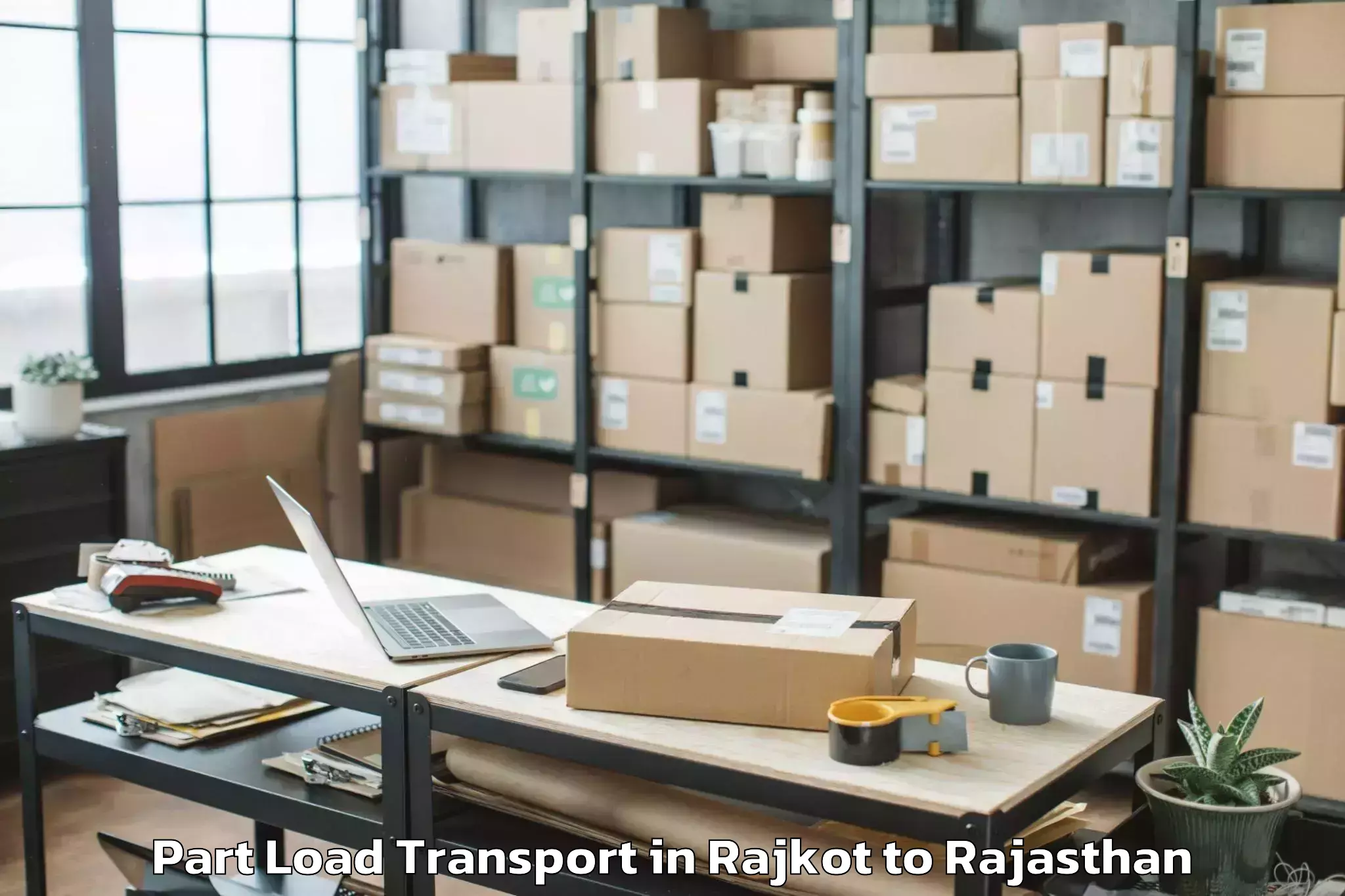 Reliable Rajkot to Bikaner Airport Bkb Part Load Transport